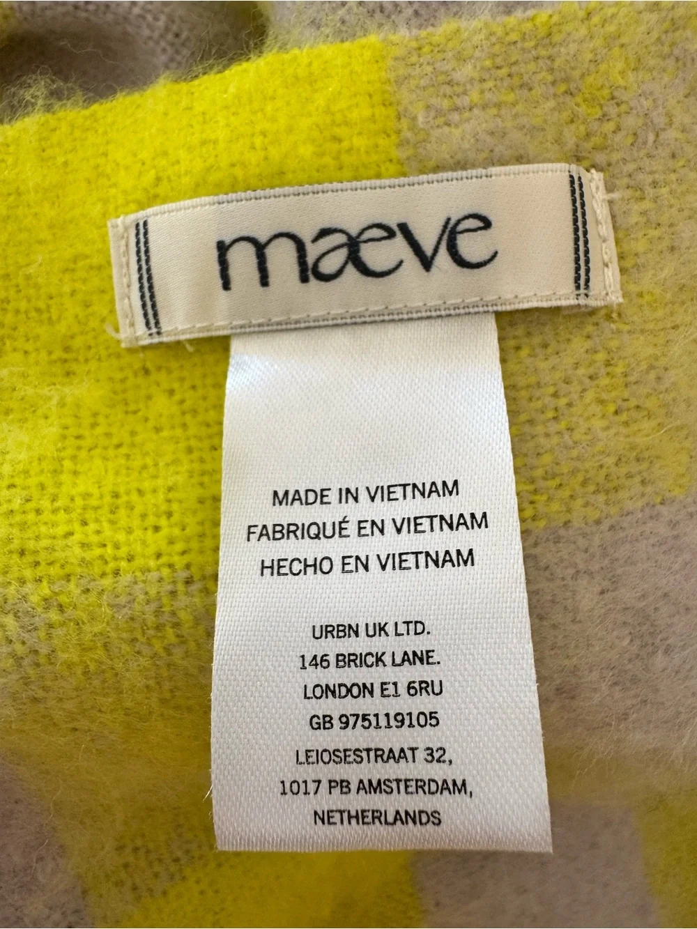 Maeve Brushed Gingham Checked Scarf/Wrap from Anthropologie